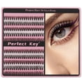 thumbnail image 1 of Perfect Key 30D 40D grupos de pestañas individuales D Curl Extensiones de pestañas 200 grupos Wispy Cluster extensiones de pestañas 0.394 in, 0.472 in, 0.551 in, 0.630 in, 0.709 in (30D+40D-200 negro), 1 of 5