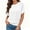 White, variant on Short Sleeved Solid Color Women Casual Crew Neck Short Sleeve Knit Sweater Tops