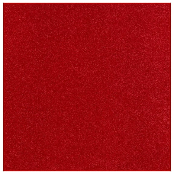 Ambiant Solid Color Indoor Area Rugs Red - 5' Square