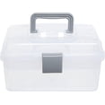 thumbnail image 7 of MyGift Clear Gray Multipurpose First Aid Supply Case, Art Craft Storage Case, 7 of 7