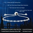 thumbnail image 2 of Gem Stone King 925 Sterling Silver White Moissanite Adjustable Bracelet for Women (0.65 Cttw, Round 2.5MM, Gemstone Birthstone, Fits up To 9 inch Wrist), 2 of 4
