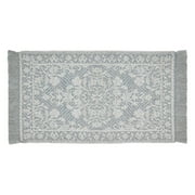 My Texas House Asher Grey/Ivory Medallion High Low Scatter Area Rug, 27" x 45"
