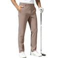 thumbnail image 4 of Akiihool Men Casual Pants Summer Men's Slim Fit Flat Front Dress Pant for Winter Pants Beige,32, 4 of 6
