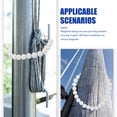 thumbnail image 3 of LULULION White Beaded Flagpole Retainer, Metal PVC, Prevents Flag from Flying, Daily Use, 3 of 8