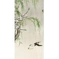 thumbnail image 2 of Koson, Ohara 18x32 Gold Ornate Wood Framed with Double Matting Museum Art Print Titled - Swallows in flight, 2 of 4