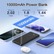 thumbnail image 4 of Power Bank Batería Portátil 10000mah Con 3 Puertos Usb Y Pantalla Led Xtellar negro, 4 of 4
