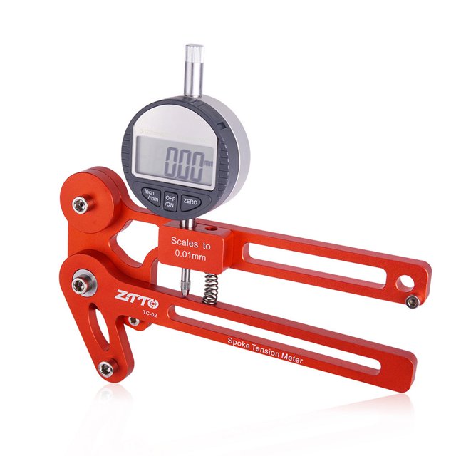 Amdohai Tensiomètre de Rayons de Vélo Ensemble de Roues Tensiomètre de Calibration Outils de Vélo Tensiomètre Électronique Indicateur de Rayons de Roues
