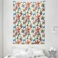 thumbnail image 1 of Butterfly Tapestry, Flying Butterflies with Floral Elements Vivid Color Palette Wildflowers Retro, Wall Hanging for Bedroom Living Room Dorm Decor, 60W X 80L Inches, Multicolor, by Ambesonne, 1 of 2