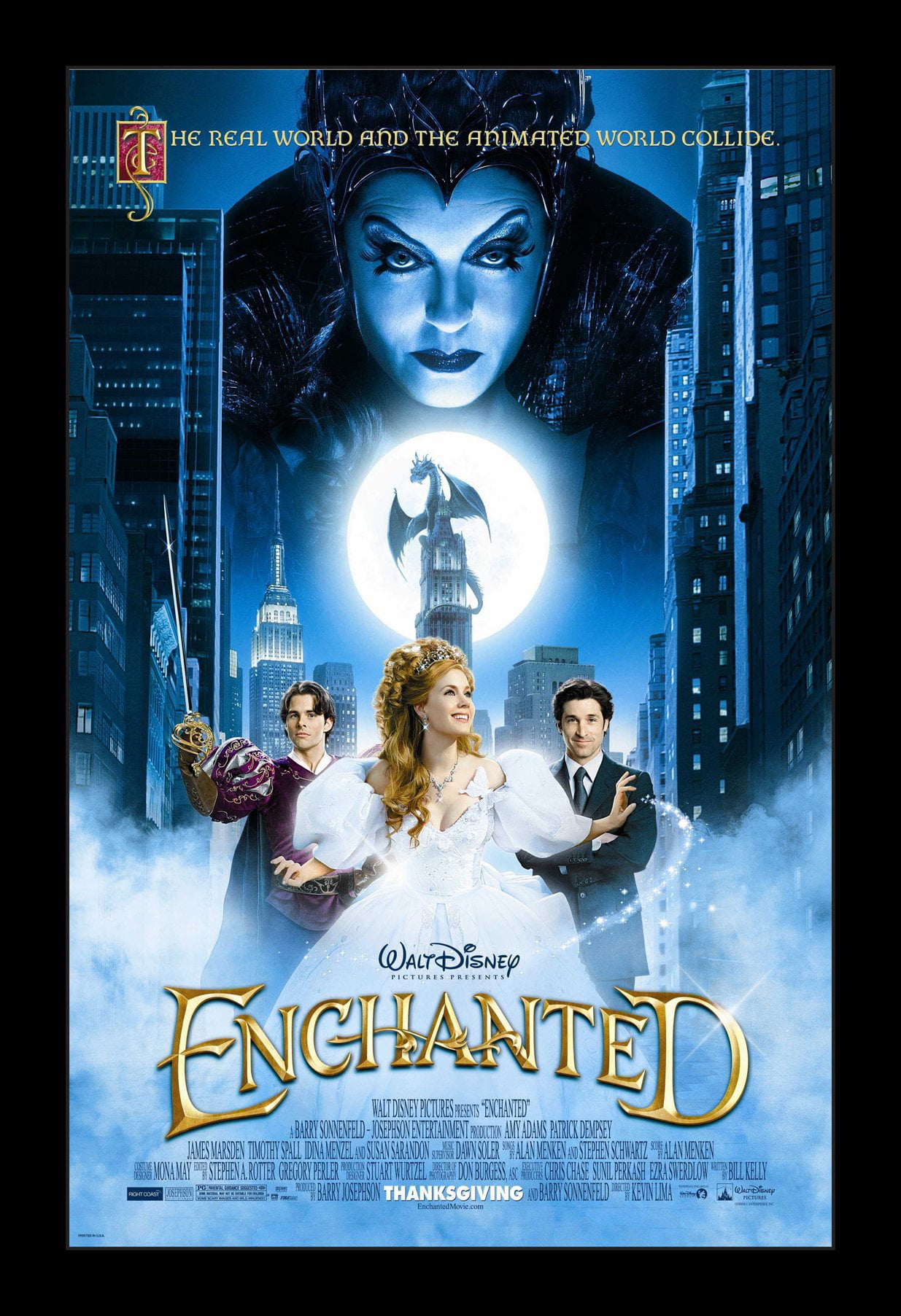 11x17 Framed Movie Poster by Wallspace ENCHANTED 
