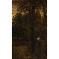thumbnail image 2 of Adolph Menzel 13x18 Black Ornate Wood Framed Double Matted Museum Art Print Titled - Landscape (1892), 2 of 5