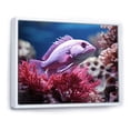 thumbnail image 2 of Designart "The Royal Purple Dance Amidst Coral" Coastal Coral Under Water Floater Framed Wall Art Living Room, 2 of 5