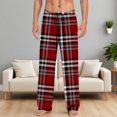 thumbnail image 2 of Mens Christmas Buffalo Plaid Pajama Pants Tall Pajama Pants For Couples,Christmas Valentines Birthday Pajama Bottoms, 2 of 4