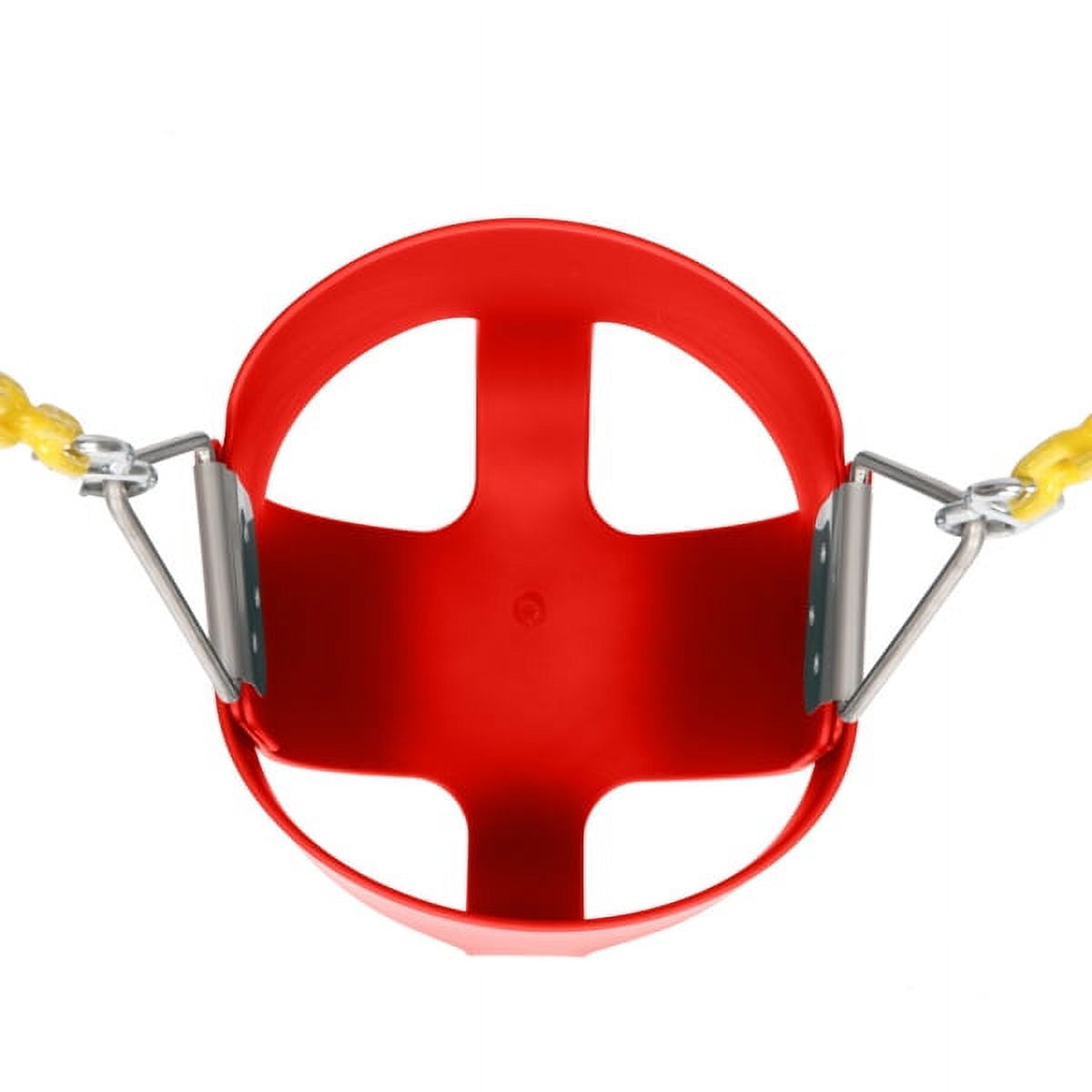 Clearance! Toddler High Back Full Bucket Swing Seat Kids Swing Set Accessories Snap Hooks & 1PCS Hanging Strap Support 156lb