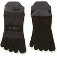 thumbnail image 2 of Injinji 20 Mens Run Midweight No Show Toesocks, Blackgray, Medium, 2 of 2