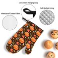 thumbnail image 3 of Pofeuu Autumn Pumpkin Print Oven Mitts and Pot Holders 4 pcs Set,High Heat Resistant 500 Degree Extra Thicken Long Kitchen Cotton Oven Glove for Cooking, 3 of 6