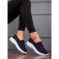 thumbnail image 3 of Ladies' Casual & Lightweight Slip-On Flat Shoes For Home And Leisure - Navy Blue, 3 of 5
