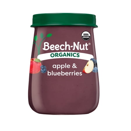 Beech-Nut Organics Stage 2 Organic Apple & Blueberries Baby Food, 4 oz Jar
