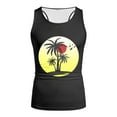 thumbnail image 5 of kpoplk Men Fashion Spring Summer Casual Sleeveless O Neck Printed Tank Tops Blouse S Z1-Black, 5 of 5