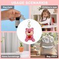 thumbnail image 2 of Figura Muñeca Dibujos Animados Peluche Oso Fresa Llavero Femenino Juguete Agarrador (A) Rosa, 2 of 9
