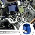 thumbnail image 2 of Unique Bargains 5 Pcs AN8 Hex Car Hose Finisher Flexible Rubber Pipe Clamp with Screw Band Adapter Fitting Blue, 2 of 6