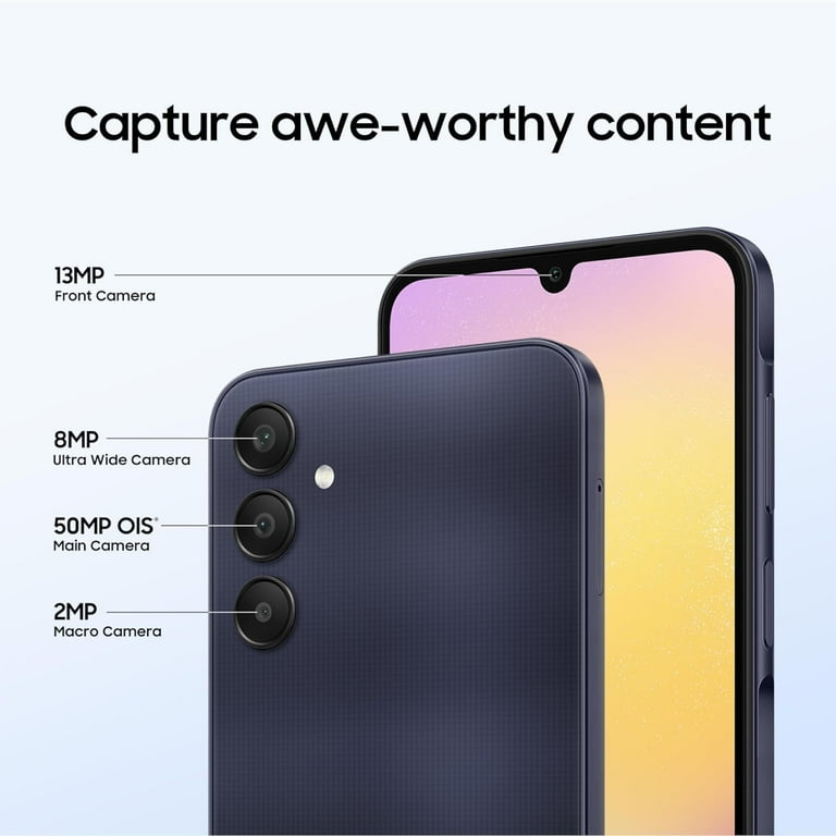 Open Box Samsung Galaxy A25 5G (128GB 6GB RAM) 6.5