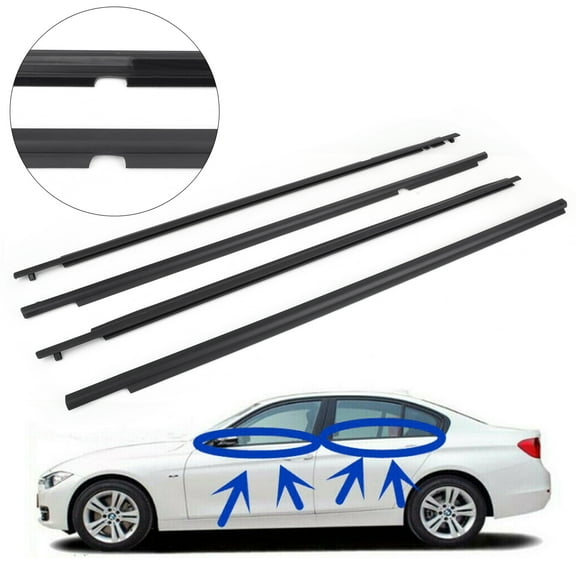 Door Weatherstrip Belt Seal Window Moulding Trim Fit for Toyota Corolla 2009-2013