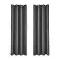 thumbnail image 2 of Elegant Insulated Curtains Panel Pair 39x78 Inches Black Polyester Noise Reduction Temperature Control Machine Washable, 2 of 6