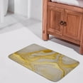 thumbnail image 4 of 16x24 Inch Gold Marble Printed Bath Mat - Soft and Washable, 4 of 8