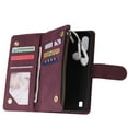 thumbnail image 4 of Case for Samsung Galaxy A01 Leather Magnetic Handbag Zipper Pocket Cover Wrist Strap, 4 of 5