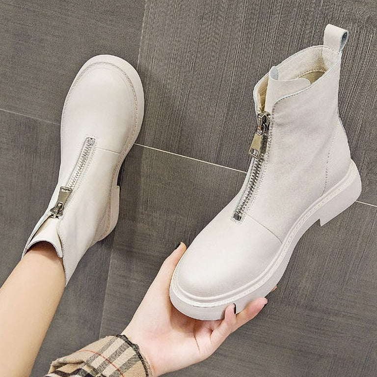 Ankle boots with laces no heel best sale