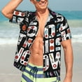 thumbnail image 5 of Lsque Geometric Sports Energetic Burst pattern Hawaiian Shirt for Men, Unisex Summer Beach Casual Short Sleeve Button Down Shirts-Medium, 5 of 9