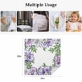 thumbnail image 5 of Cloth Napkins Set of 6 - 20x20 Inches, Purple Flowers Washable Reusable Table Napkins, Spring Watercolor Floral Leaves Plants Soft & Absortbent Dining Napkin for Party Wedding Hotel Restaurant, 5 of 8