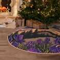 thumbnail image 5 of KLL Christmas Tree Skirt,Party Decorations Farmhouse for Christmas Decorations Holiday Party 48" -Starry Night Purple Irises, 5 of 6