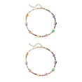 thumbnail image 1 of Minnieouse Collar de perlas naturales, gargantilla de cuentas coloridas, cadena ajustable, joyería Bohemia, accesorio de moda para la playa, tipo Tipo 2 2piezas, 1 of 6