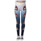 thumbnail image 4 of Mallas Afelpadas Gibobby Leggings para Mujer Leggings de entrenamiento bloque de color estampado navideño Aqua XL, 4 of 5