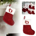 thumbnail image 3 of (2 Pack) Christmas Decoration Supplies Hanging Accessories Red Knitted Letter Christmas Socks Festive Bags Tree Pendant Ornament Decoration for Home Holiday, 3 of 5