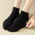 thumbnail image 2 of harmtty Unisex Elastic Socks 1 Pair Unisex Mid-tube Solid Color Socks Thickened Elastic Anti-slip Warm Soft Sweat Absorption Suitable for Winter Black, 2 of 7