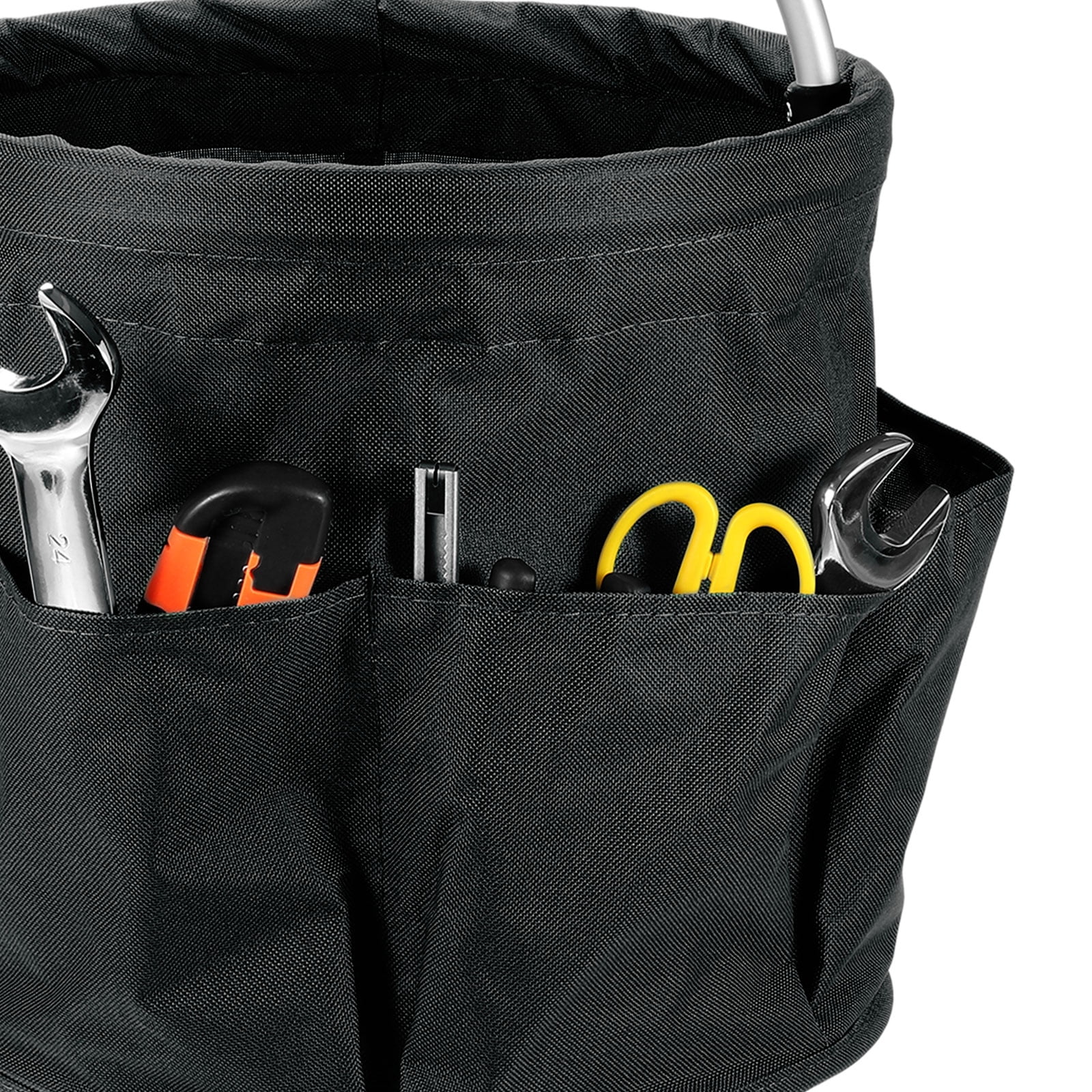 Uxcell 2pcs Garden Tool Bag 280mm x 280mm Oxford with Pockets Garden Tote Bag, Black