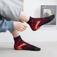 thumbnail image 2 of Pofeuu Futuristic Red And Blue Bird Print 30cm Socks, Adult Running Hiking Socks for Youth and Adult, 2 of 7