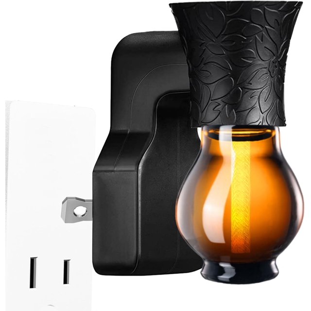 Xianyou-diffuseur d'Huile Rechargeable, 1 Pack Vierge pour Désodorisant Maison DIY, Fonctionne avec Huile Essentielle d'Aromathérapie, EO+eau, Recharge de Parfum pour Plugins (Prise Polarisée + Verre + Mèche)