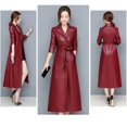 thumbnail image 2 of Nuevo abrigo de piel de oveja para mujer M-6XL, moda primavera otoño 2024, chaqueta larga cruzada, abrigo de piel de oveja, abrigo de gamuza, 2 of 5
