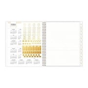 2025-2026 Day Designer Daily/Monthly Academic Planner, 8 x 10, Rugby Stripe Black Frosted, July 2025 To June 2026, 137885