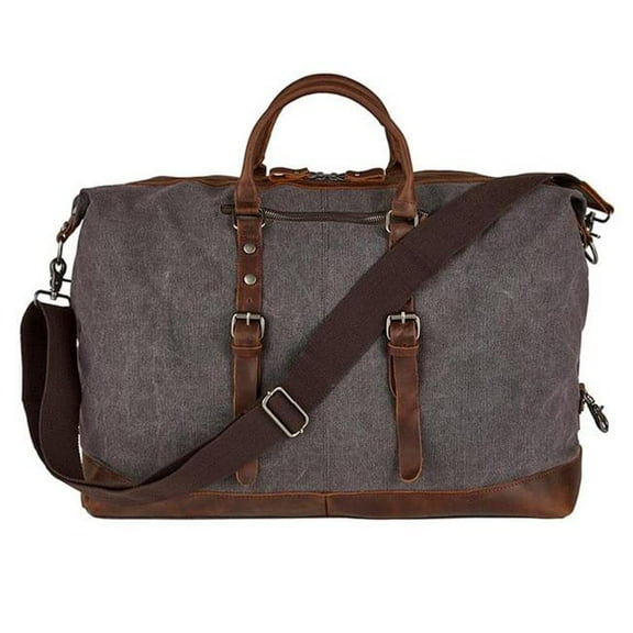 Cole Wheeler P7503 21 x 9 x 13 in. Canvas & Leather Vintage Duffle Bag