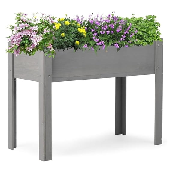 Cedar Raised Garden Bed with Legs, Elevated Planter Box for Flower//Backyard/Patio/Balcony