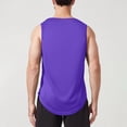thumbnail image 6 of NOLDARES Men's Tank Tops Loose Fit Sleeveless Workout Muscle Shirt Athletic Bodybuilding Gym Tee Shirts Summer Vacation(Purple,M), 6 of 7