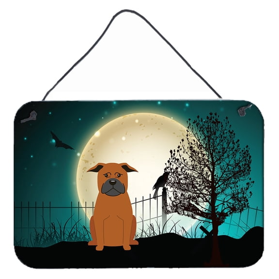 Carolines Treasures BB2301DS812 Halloween Scary Chinese Chongqing Dog Wall or Door Hanging Prints 8x12 multicolor