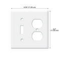 thumbnail image 2 of WIRESTER Double 1-Gang Toggle Light and 1-Gang Duplex Outlet Switch Plate/Wall Plate Cover, Solid Mint Green, 2 of 6