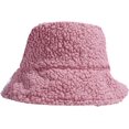 thumbnail image 2 of CoCopeaunts Women Bucket Hat Hats Double-Sided Artificial Lamb Solid Color Autumn Winter Warm Fisherman Hat Foldable Basin Hat, 2 of 8