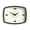 Mocha Brown, variant on Rectangular Black Decorative Wall Clock Mid-century Design For Kitchen Living Room Office