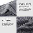 thumbnail image 3 of Homhougo Heated Electric Blanket Throw, Flannel Sherpa Heating Blankets, Soft Thicken Heated Throws for Couch with 5 Heat Settings and 4 Hours Auto Shut Off, Grey, 84"× 90", 3 of 13